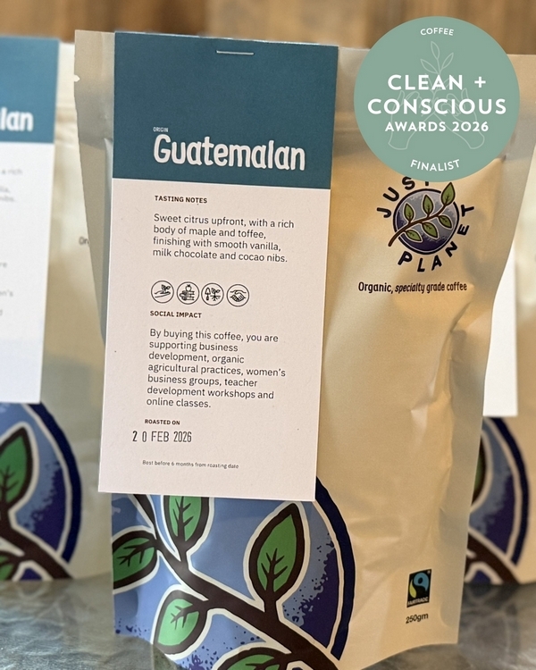 Guatemalan Organic Fairtrade Coffee Beans by Just Planet – Finalist, Best Coffee, Clean + Conscious Awards 2026