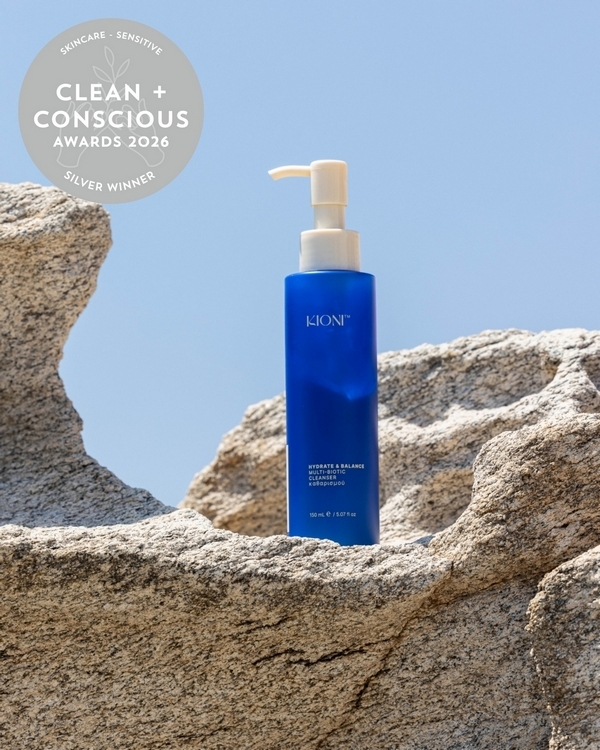 Hydrate & Balance Multi-Biotic Cleanser by Kioni Skin – Silver, Best Skincare for Sensitive Skin, Clean + Conscious Awards 2026