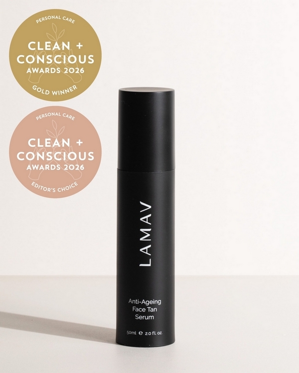 LAMAV Anti-Ageing Face Tan Serum by LAMAV Organic Skin Science – Gold + Editor's Choice, Best Personal Care, Clean + Conscious Awards 2026