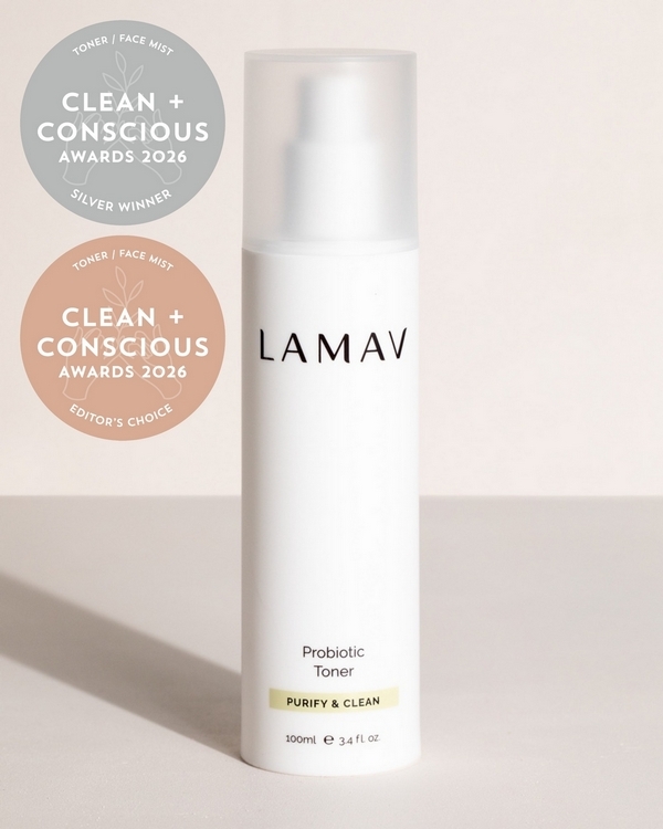 Probiotic Toner by LAMAV Organic Skin Science – Silver + Editor's Choice, Best Toner / Face Mist, Clean + Conscious Awards 2026