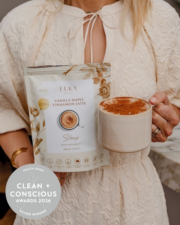 Vanilla Maple Cinnamon SLEEP Blend by LUKA Wellness – Silver, Best Health Drink, Clean + Conscious Awards 2026