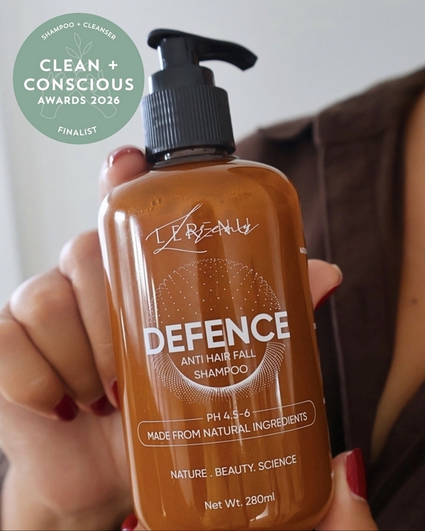 DEFENCE Anti Hair Fall Shampoo by Lerenu – Finalist, Best Natural Shampoo + Cleanser, Clean + Conscious Awards 2026