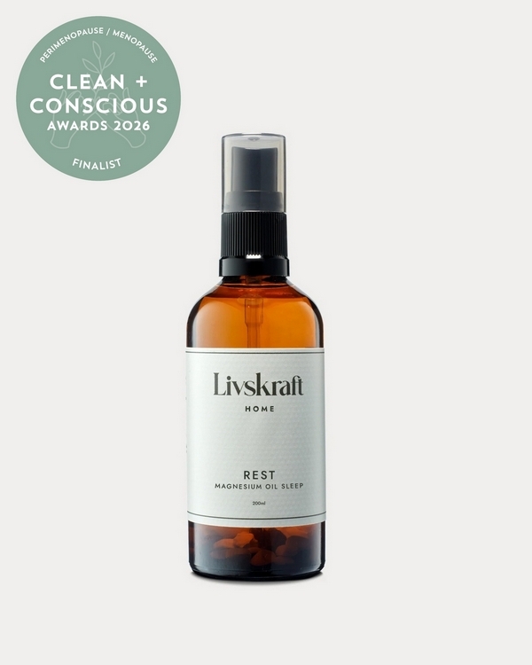 Rest Magnesium Oil by Livskraft – Finalist, Best Perimenopause + Menopause Care, Clean + Conscious Awards 2026