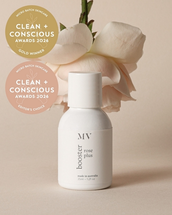 Rose Plus Booster by MV Skintherapy – Gold + Editor's Choice, Best Micro Batch Skincare, Clean + Conscious Awards 2026