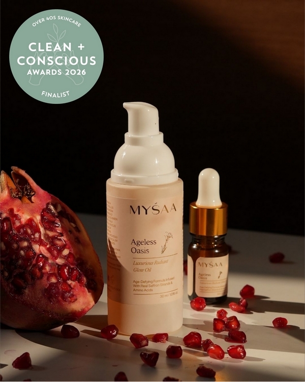 Aurora Bloom – Plumping and Brightening Moisturiser by MYŚAA – Finalist, Best Over 50s Skincare, Clean + Conscious Awards 2026