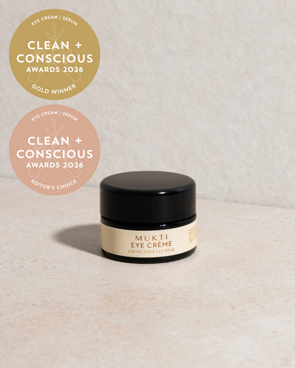 Bioactive Renewal Eye Creme by Mukti Organics – Gold + Editor's Choice, Best Eye Cream / Serum, Clean + Conscious Awards 2026