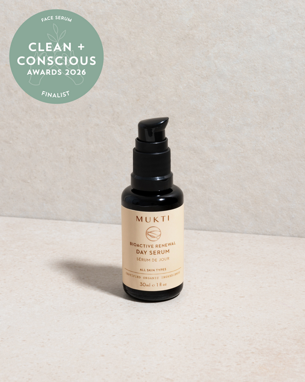 Bioactive Renewal Day Serum by Mukti Organics – Finalist, Best Face Serum, Clean + Conscious Awards 2026