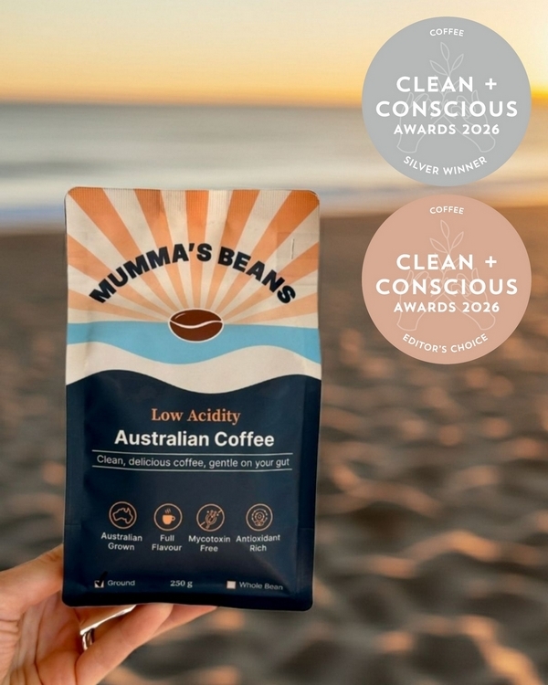 Australian Grown Low Acidity Coffee by Mummas Beans – Silver + Editor's Choice, Best Coffee, Clean + Conscious Awards 2026