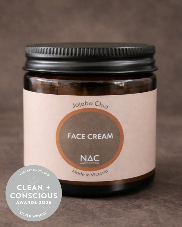 Jojoba Chia – Face Cream by Natures Apothecary Cosmetics – Silver, Best Skincare under $40, Clean + Conscious Awards 2026