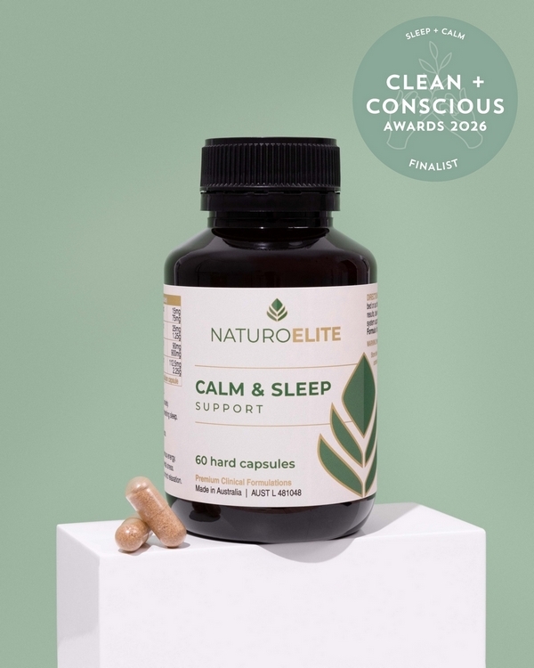 Calm & Sleep Support by NaturoElite – Finalist, Best Sleep + Calm, Clean + Conscious Awards 2026