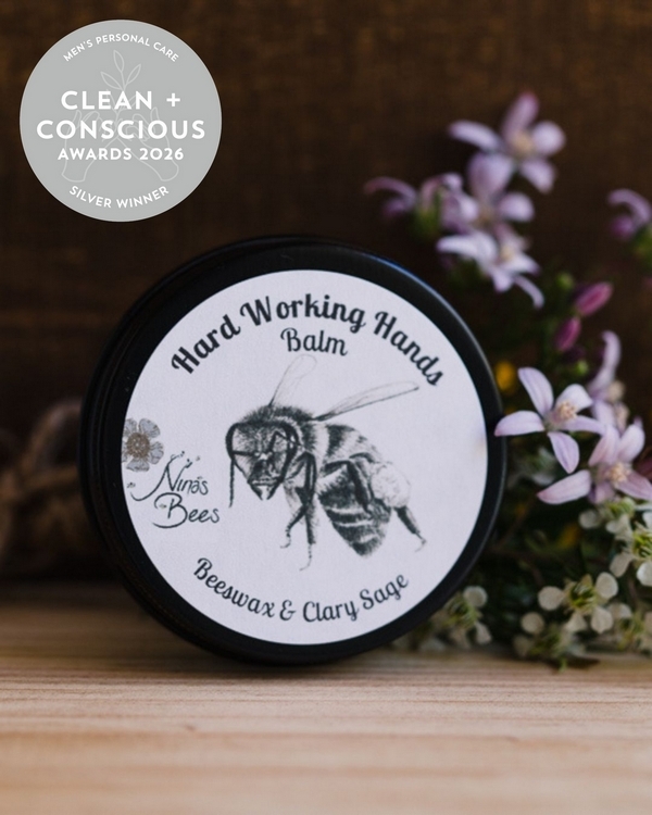 Hard Working Hands Balm by Nina’s Bees – Silver, Best Men’s Personal Care, Clean + Conscious Awards 2026