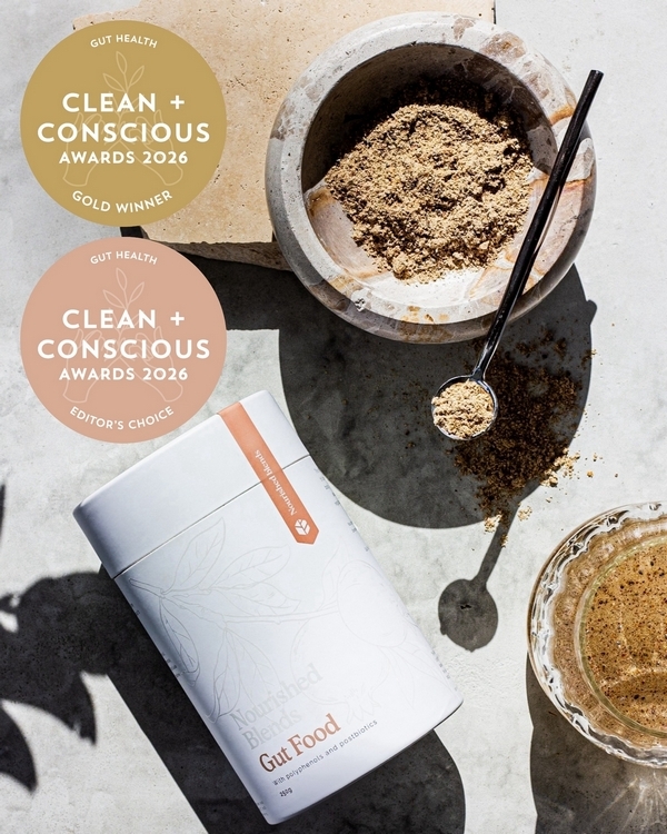 Gut Food by Nourished Blends – Gold + Editor's Choice, Best Gut Health Product, Clean + Conscious Awards 2026