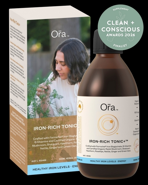 Iron-Rich Tonic+ by Ora Health – Finalist, Best Supplement, Clean + Conscious Awards 2026