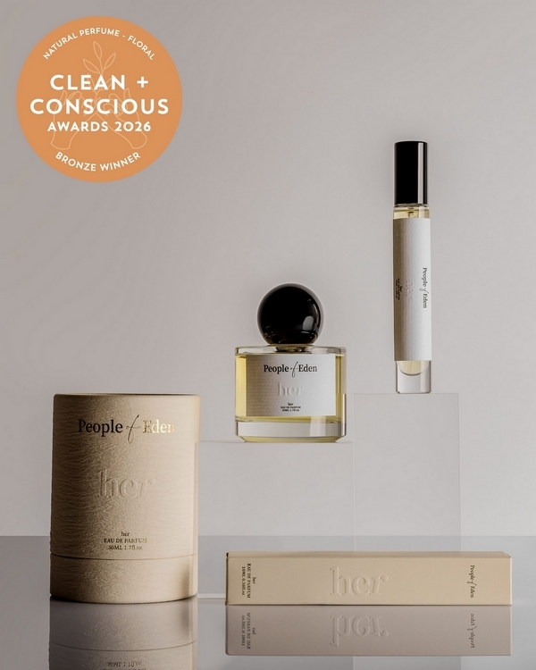 Her by People of Eden – Bronze, Best Natural Perfume – Floral, Clean + Conscious Awards 2026