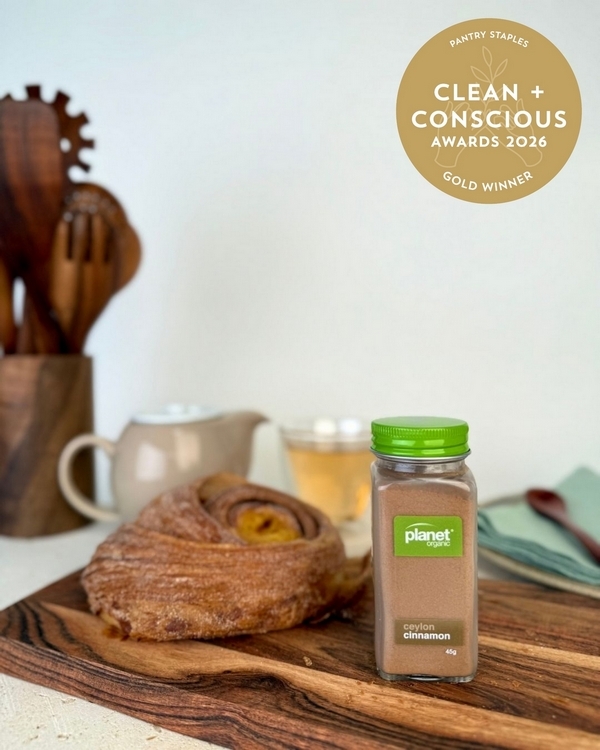 Ceylon Cinnamon Powder – Certified Organic by Planet Organic – Gold, Best Pantry Staples, Clean + Conscious Awards 2026