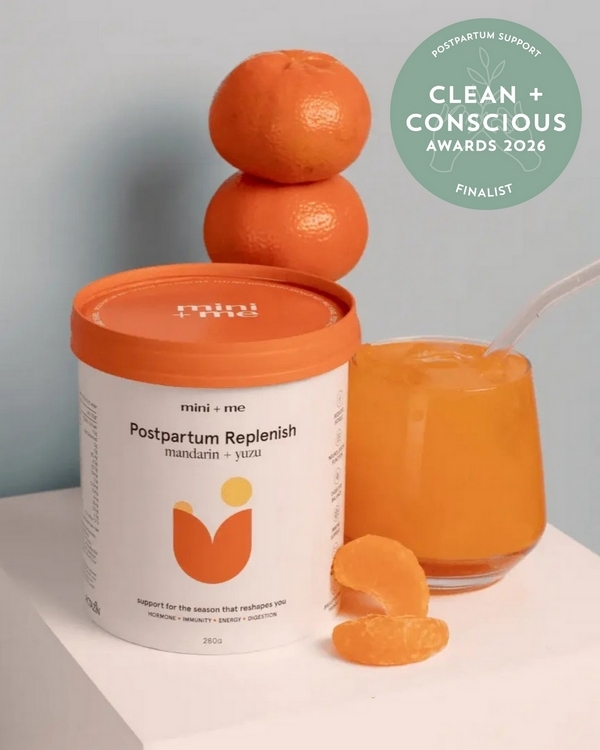 Postpartum Replenish by Mini + Me – Finalist, Best Postpartum Support, Clean + Conscious Awards 2026