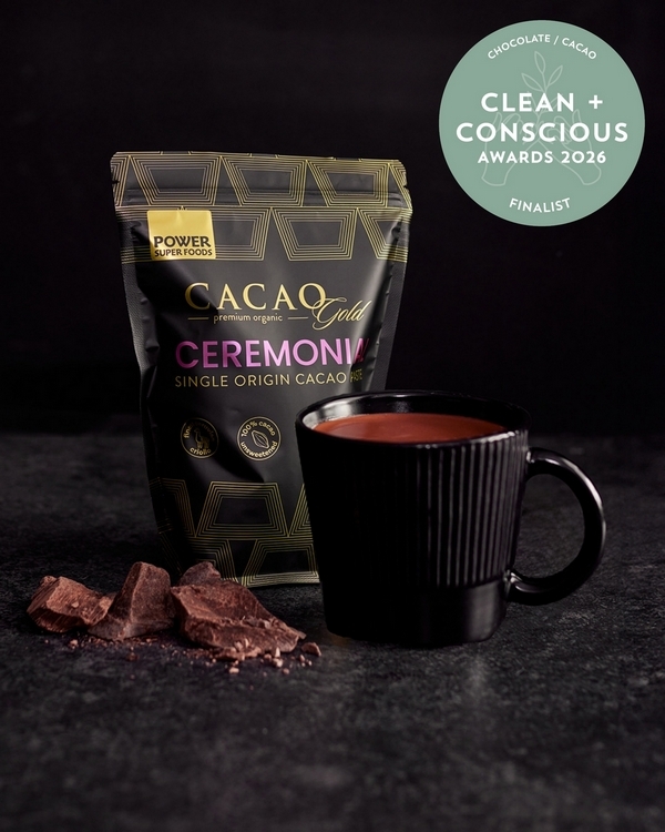 Cacao Gold Ceremonial by Power Super Foods – Finalist, Best Ethical Chocolate / Cacao, Clean + Conscious Awards 2026