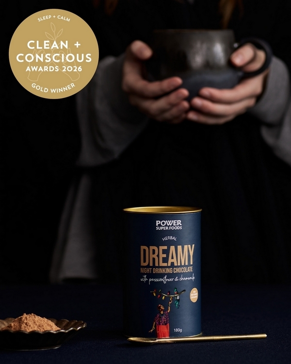 Dreamy Night Drinking Chocolate by Power Super Foods – Gold, Best Sleep + Calm, Clean + Conscious Awards 2026
