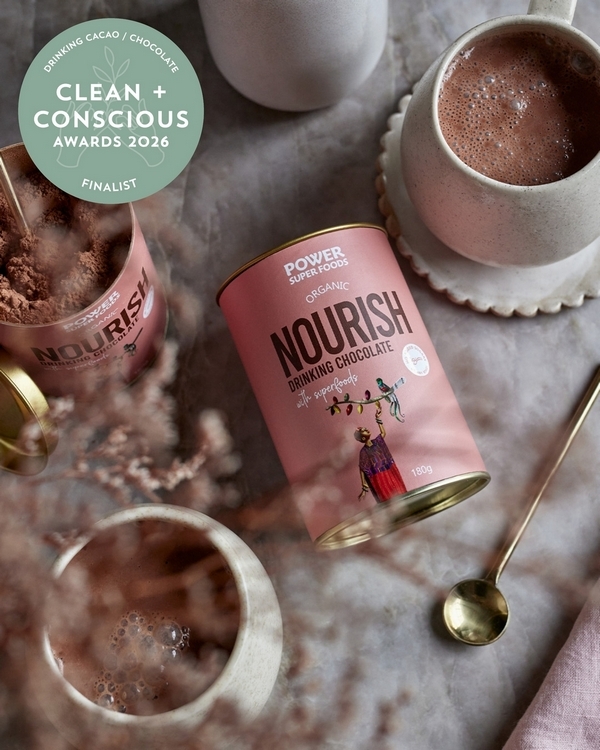 Nourish Drinking Chocolate by Power Super Foods – Finalist, Best Drinking Cacao / Chocolate, Clean + Conscious Awards 2026