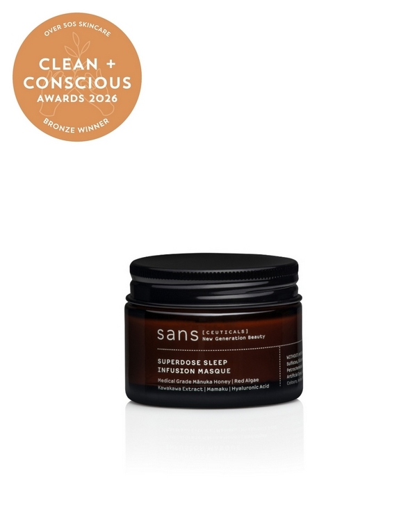 Superdose Sleep Infusion Masque by Sans Ceuticals – Bronze, Best Over 50s Skincare, Clean + Conscious Awards 2026