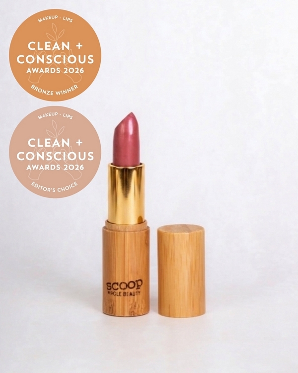 Natural Lipstick by Scoop Whole Beauty – Bronze + Editor's Choice, Best Makeup – Lips, Clean + Conscious Awards 2026