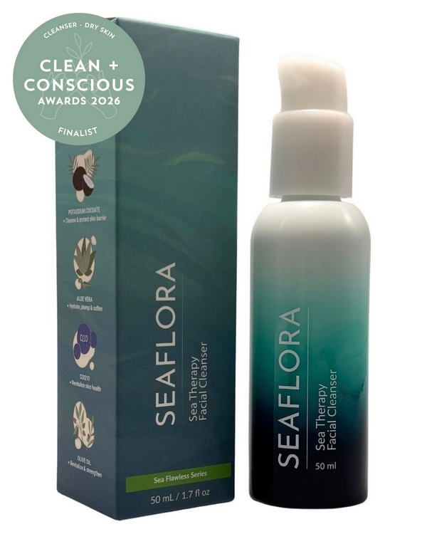 Sea Therapy Facial Cleanser by Seaflora – Finalist, Best Face Cleanser for Dry Skin, Clean + Conscious Awards 2026