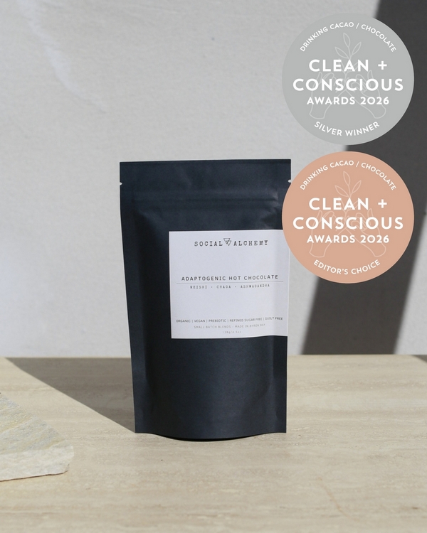 Adaptogenic Hot Chocolate by Social Alchemy – Silver + Editor's Choice, Best Drinking Cacao / Chocolate, Clean + Conscious Awards 2026