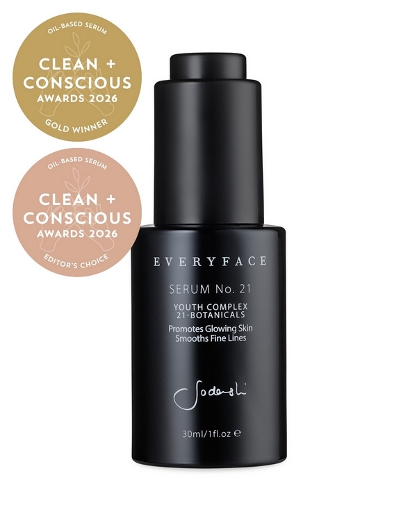 Serum No. 21 by Sodashi – Gold + Editor's Choice, Best Oil Based Serum, Clean + Conscious Awards 2026