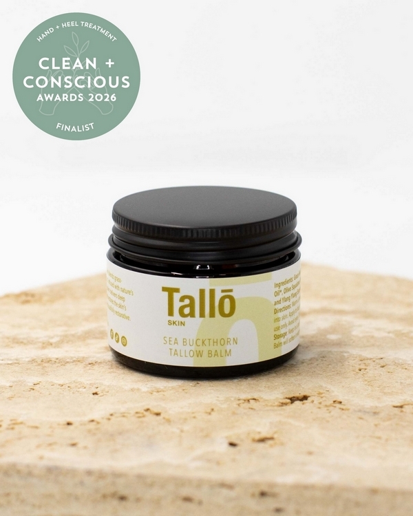 Sea Buckthorn Tallow Balm by Tallo Skin – Finalist, Best Hand + Heel Treatment, Clean + Conscious Awards 2026