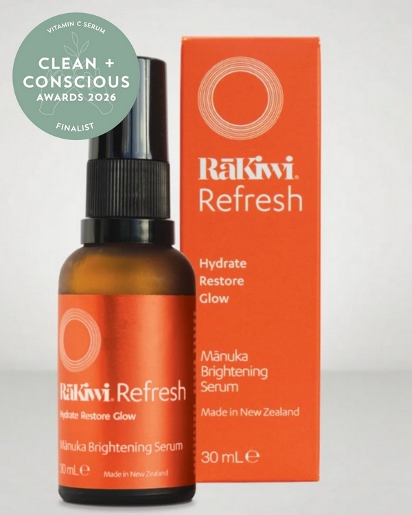 RāKiwi REFRESH Mānuka Brightening Serum by The INCI Lab – Finalist, Best Vitamin C Serum, Clean + Conscious Awards 2026