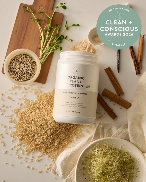 Organic Plant Protein by Vita-Sol – Finalist, Best Protein Powder, Clean + Conscious Awards 2026