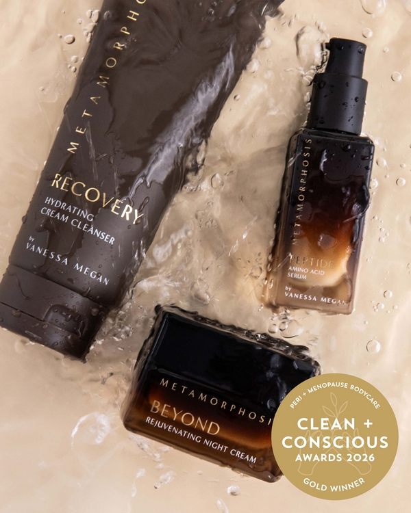 PM Kit Elasticity Enhancing Night Skincare Routine by Vanessa Megan Skincare Metamorphosis – Gold, Best Perimenopause + Menopause Care, Clean + Conscious Awards 2026
