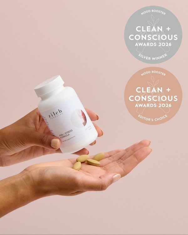 PMS + Stress Formula by Zilch Formulas – Silver + Editor's Choice, Best Mood Booster, Clean + Conscious Awards 2026