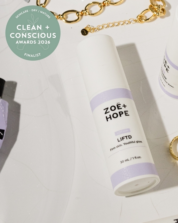 LIFTD by ZOË & HOPE – Finalist, Best Skincare for Dry / Mature Skin, Clean + Conscious Awards 2026