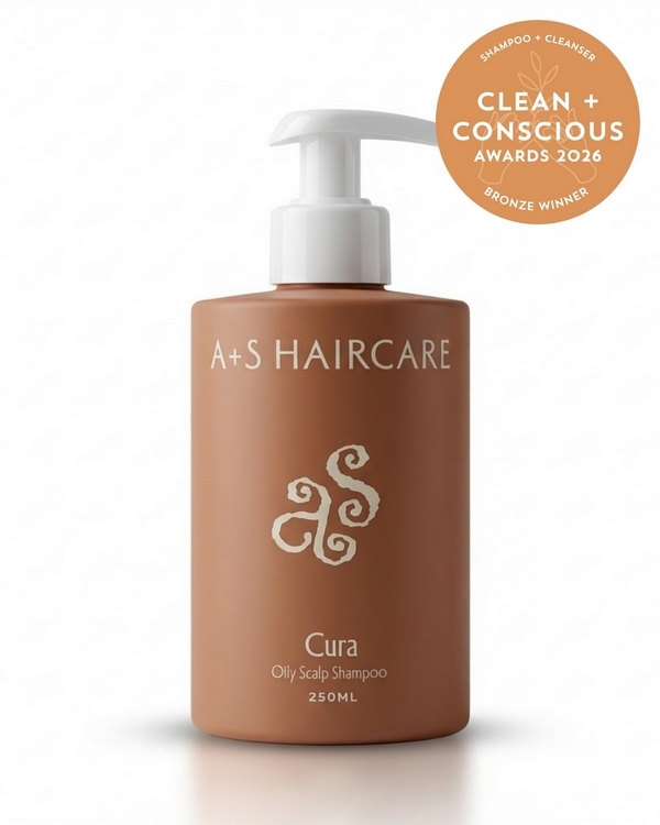 Cura Oily Scalp Shampoo by A+S Haircare – Bronze, Best Natural Shampoo + Cleanser, Clean + Conscious Awards 2026