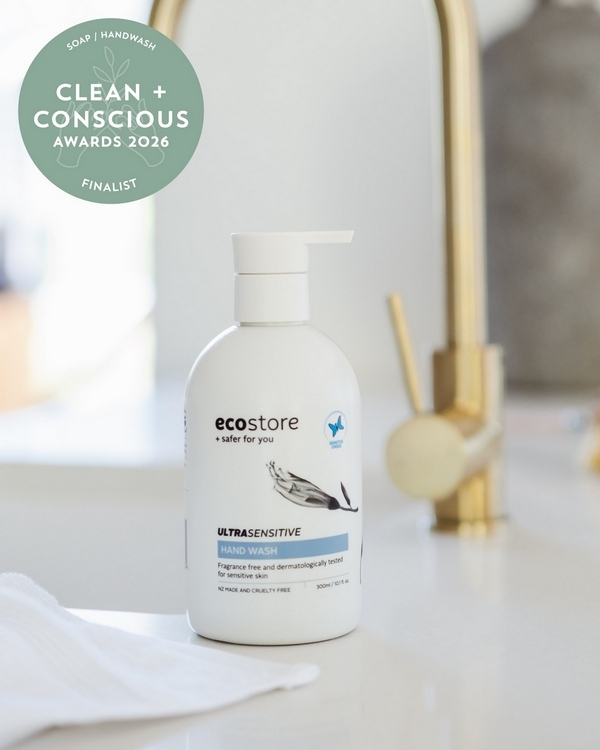 Ultra Sensitive Hand Wash by ecostore – Finalist, Best Natural Soap + Hand Wash, Clean + Conscious Awards 2026