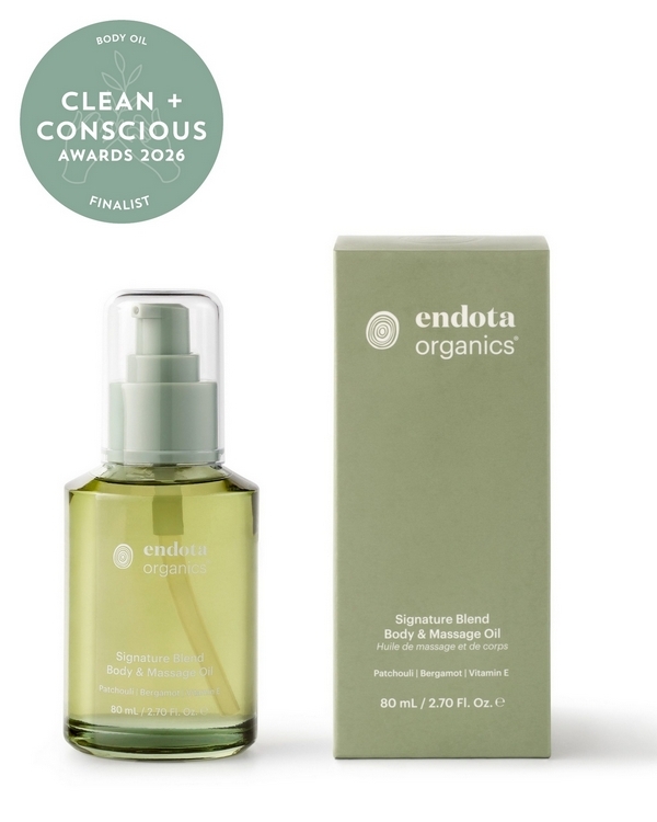 Signature Blend Body & Massage Oil by endota – Finalist, Best Body Oil, Clean + Conscious Awards 2026