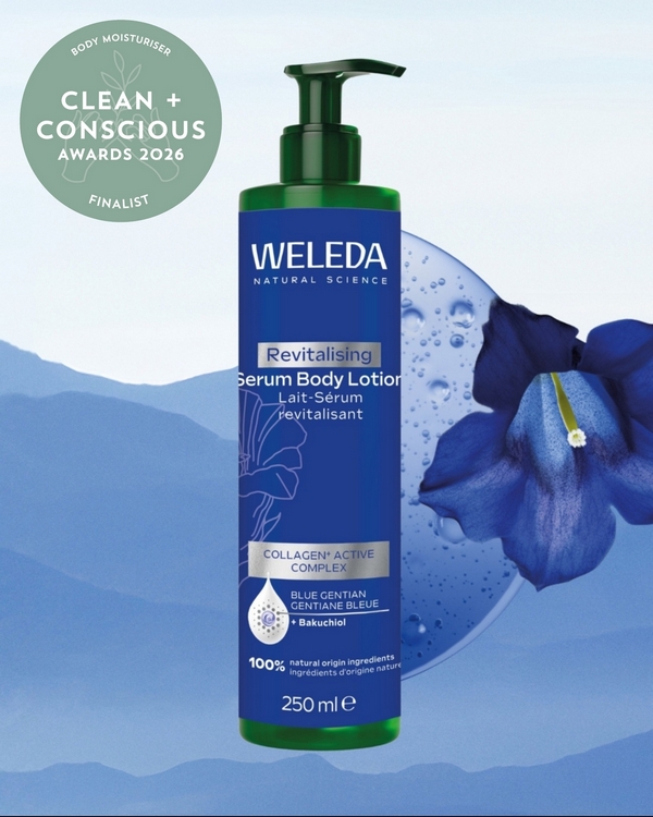 Revitalising Serum Body Lotion – Blue Gentian by Weleda – Finalist, Best Body Moisturiser, Clean + Conscious Awards 2026