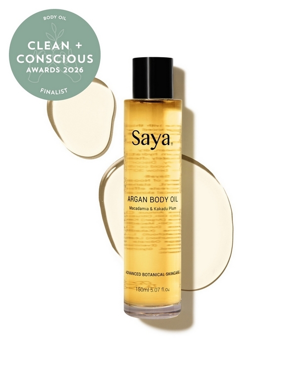Argan Body Oil by Saya Skincare – Finalist, Best Body Oil, Clean + Conscious Awards 2026