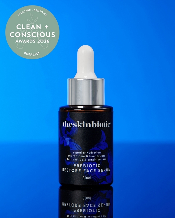 Prebiotic Face Restore Serum by the Skin Biotic – Finalist, Best Skincare for Sensitive Skin, Clean + Conscious Awards 2026