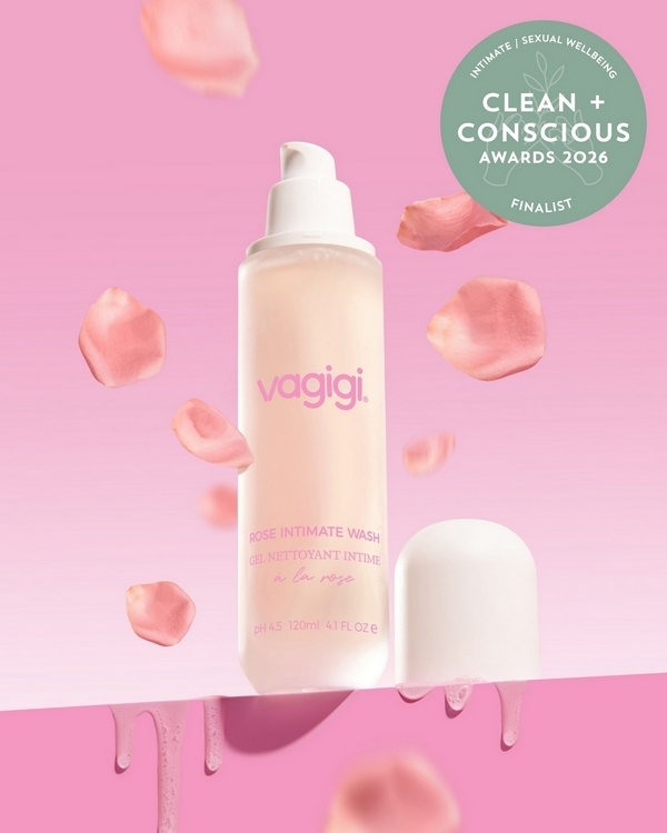Rose Intimate Wash by vagigi – Finalist, Best Intimate/ Sexual Wellbeing, Clean + Conscious Awards 2026