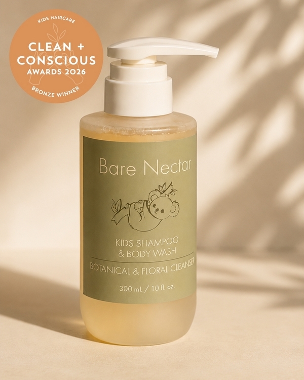 Kids Shampoo and Body Wash by Bare Nectar – Bronze, Best Natural Kids Haircare, Clean + Conscious Awards 2026