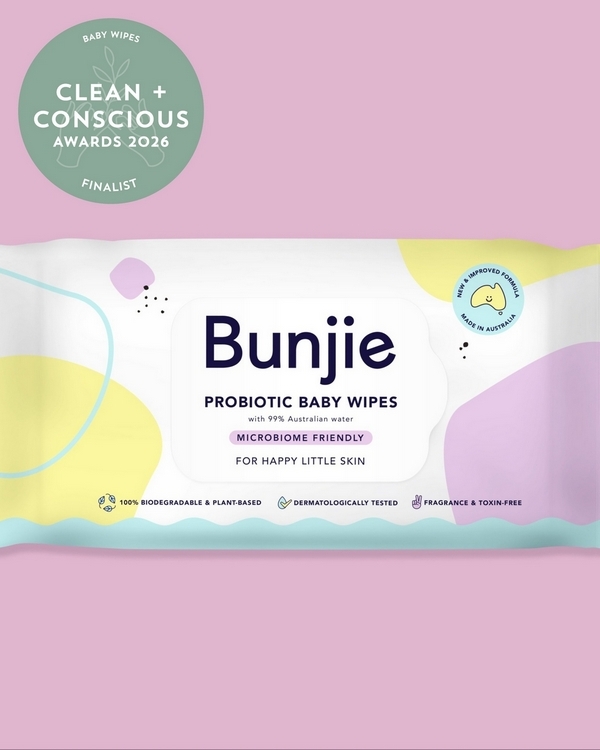Probiotic Baby Wipes by Bunjie – Finalist, Best Baby Wipes, Clean + Conscious Awards 2026