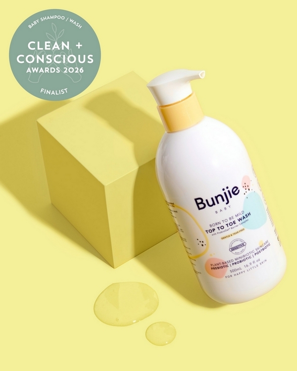 Top To Toe Wash by Bunjie – Finalist, Best Natural Baby Wash / Shampoo, Clean + Conscious Awards 2026