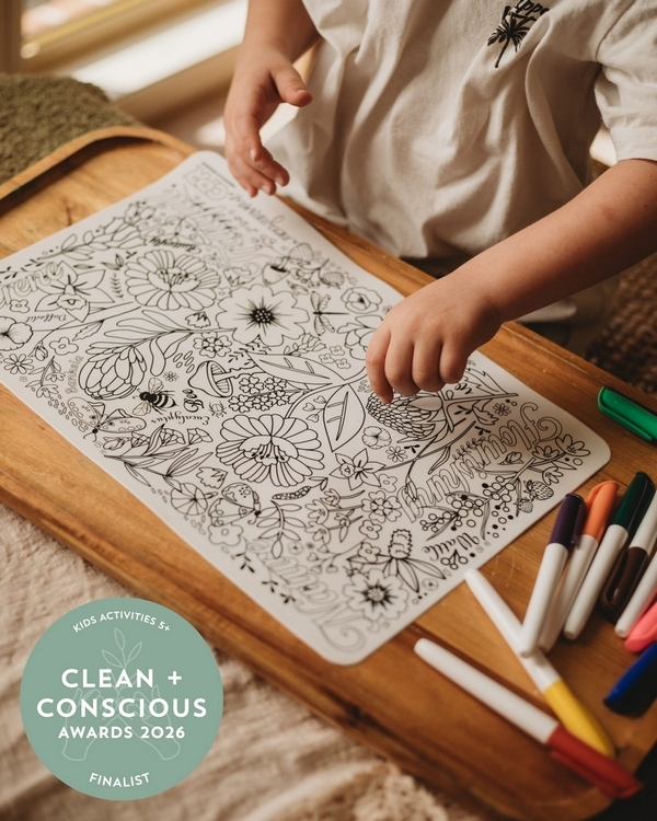 Australian Flora & Fauna Silicone Colouring Mat by Creative Play Resources – Finalist, Best Kids Activities 5+, Clean + Conscious Awards 2026