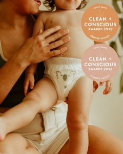 Eco Nappy Pants by Comfy Koalas – Bronze + Editor's Choice, Best Nappy Pants, Clean + Conscious Awards 2026