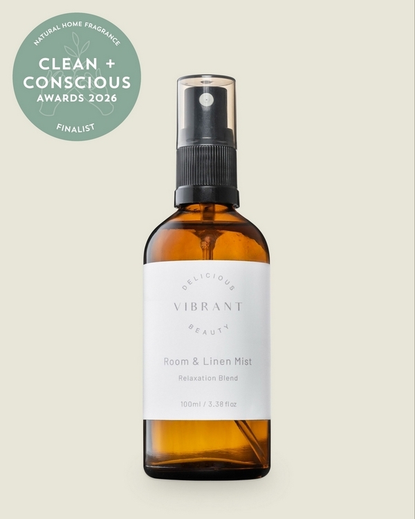 Room & Linen Mist – Relaxation Blend by Delicious Vibrant Beauty – Finalist, Best Home Fragrance, Clean + Conscious Awards 2026
