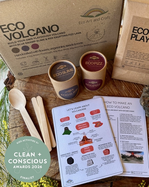 Eco Art & Craft Volcano Kit by Eco Art and Craft – Finalist, Best Kids Activities 5+, Clean + Conscious Awards 2026