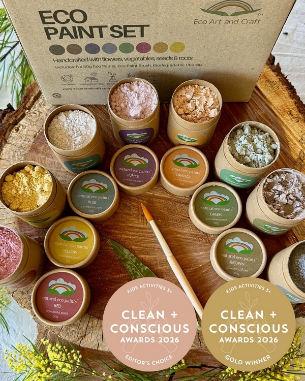 Eco Paint Set by Eco Art and Craft – Gold + Editor's Choice, Best Kids Activities 3+, Clean + Conscious Awards 2026