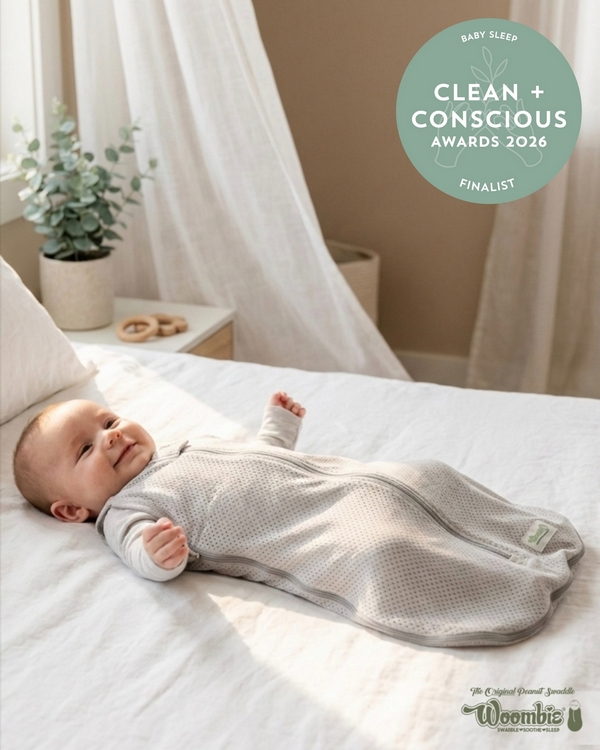 Grow With Me Summer Swaddle by Woombie – Finalist, Best Baby Sleep, Clean + Conscious Awards 2026